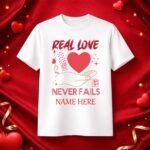 Real Love Never Fails – Personalized Valentine T-Shirt