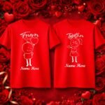 Personalized Forever Together Couple T-Shirts with Names