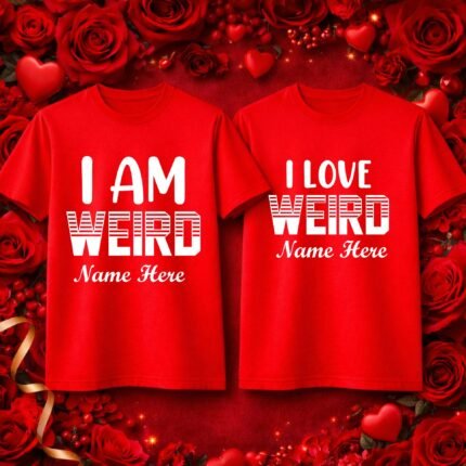 Valentine’s Couple T-Shirt Set – Weird Love Edition