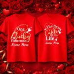 Personalized Valentine Couple T-Shirts – Lucky Fisherman & Best Catch